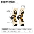 thumbnail image 2 of Disketp Honey Bee Unisex Crew Socks Lightweight Breathable Ventilation Ankle Socks, Mid-calf socks for Daily, 2 of 6
