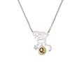 thumbnail image 2 of Delight Jewelry Goldtone Capital Letter - Q - Pebble Disc - Silvertone Dream Big Pendant Necklace, 25", 2 of 4
