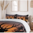 thumbnail image 6 of Ambesonne Antlers Duvet Cover Sets, Island New Zealand, 2-Queen, Seal Brown Marigold, 6 of 7