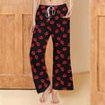 thumbnail image 2 of Womens Valentines Pajama Pants Soft Sleepwear Drawstring Wide Leg Lounge Bottoms Valentine's Love Printed Casual Pants, 2 of 6