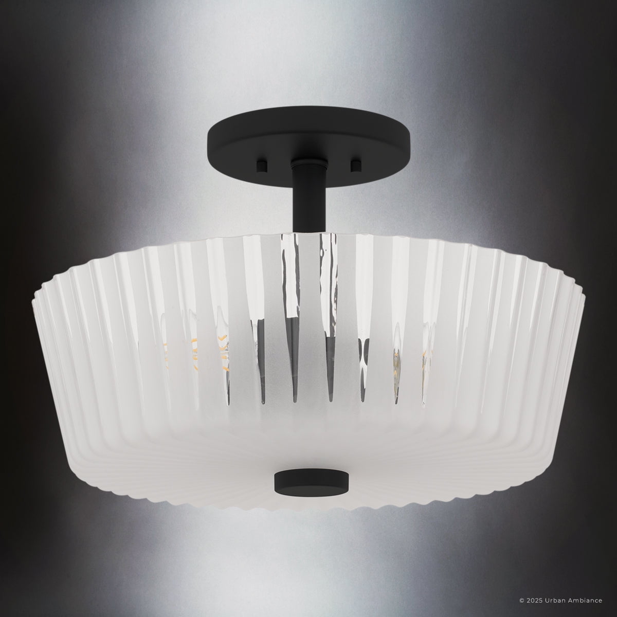 Luxury Transitional Ceiling Light, Matte Black, UQL6441
