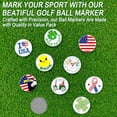 thumbnail image 6 of FINGER TEN Golf Ball Marker with Hat Clip Markers Assorted Patterns Value Gift Set Mark Golf Divot Tool Accessories for Men Women Kids, 6 of 7