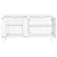 thumbnail image 7 of 4-door Sideboard Storage Cabinet In White. For Living And Dining Rooms. Two Large Cabinets With Adjustable Shelves. Constructed Of Solid Rubber Wood . 150lbs Tabletop Load-bearing, 66lbs Shelf, 7 of 7