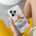 thumbnail image 5 of Mobile phone case with glitter overflow effect for Apple IPHONE 14 original and officially Licensed The Powerpuff Girls pattern The Powerpuff Girls 031 adapted to the shape of the mobile phone, 5 of 5