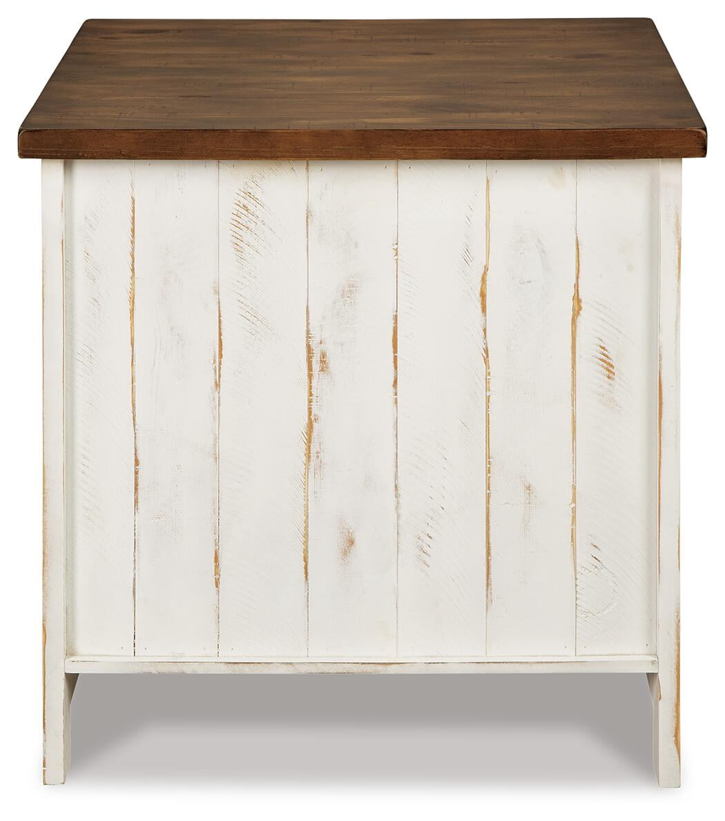 Signature Design by Ashley Casual Wystfield End Table  White/Brown