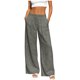 thumbnail image 1 of Pantalones de Cintura Elástica de las Mujeres Color Sólido Casual Bolsillo Pantalones de Pierna Recta para el Uso Deportivo Diario, 1 of 9