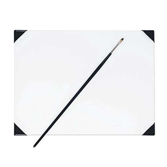 New Wave Palette d'Artistes en Verre POSH 9"x12 Pouces / Blanc (Couleurs Multiples + Tailles Disponibles)