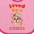thumbnail image 4 of Inktastic Corgi Dog Lover Girls Baby Bib, 4 of 4