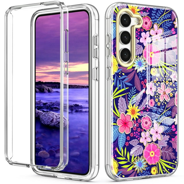 Luxury Case for Samsung Galaxy S23 Plus/S23+ IMD Pattern Slim Thin Full Body Protection Durable Shockproof Soft Case Support Wireless Charging,Butterfly