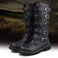 thumbnail image 2 of Botas altas para hombre, botas cómodas a la moda para motocicleta, botas de exterior con decoración de Metal de tendencia, zapatos para caminar resistentes al desgaste para hombre, 2 of 5