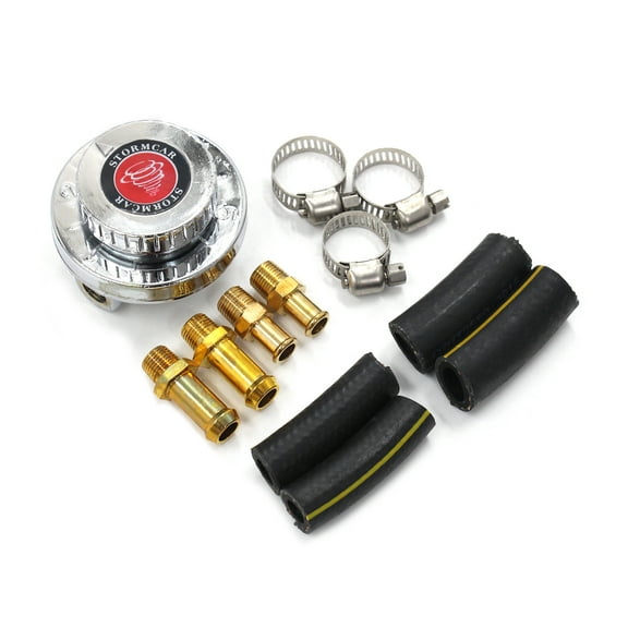 WnSEu Universal Metal Adjutable Fuel Pressure Regulator Kit Carburettor Carb Engine