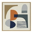 thumbnail image 2 of Kate and Laurel Sylvie Abstract Mid Century Framed Canvas Wall Art by Rachel Lee of My Dream Wall, 30x30 Natural, Ecelectic Abstract Art Wall Décor, 2 of 6