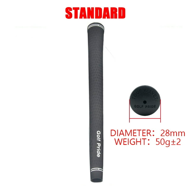 Tour Velvet Classic Golf Club Grip Classic Cross Grain Black Standard Natural Rubber Multifunctional Handle black