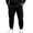 Black, variant on Men Cargo Sweatpants Thick Fleece Lined Jogger Trousers Loose Baggy Casual Long Pants Elastic Drawstring Cuffed Pants for Workout Street Daily Wear