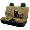 thumbnail image 2 of Jiueut Cat Flower Print Car Seat Covers Set of 4, Non-Slip Vehicles Interior Decoration Washable Auto Front Seat and Rear Bench Protectors Fit Most Cars, 2 of 7