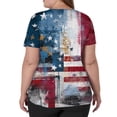 thumbnail image 4 of Sewkxo Womens Scrub American Patriotic 4th Of July Short Sleeve V Neck Scrubs Top Baggy Fit Summer Nurse Uniform Shirts with Pockets,Gray 3XL, 4 of 5