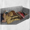 thumbnail image 5 of Georgia Soft Flannel Fleece Throw Blanket, Welcome to Atlanta Retro Concept Old Classic Car and City Skyline, Cozy Plush for Indoor and Outdoor Use, 50" x 70", Dark Cocoa Multicolor, by Ambesonne, 5 of 5
