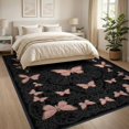 thumbnail image 3 of ODIKA 8'x10' Washable Area Rug Non-Slip Chair-Friendly Mat Gothic Decorative Vintage Butterfly Print Symmetrical Goth Moth for Dining Room, Large Office, Lounge, 3 of 7