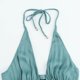thumbnail image 4 of HH TRAF Vestidos elegantes de verano para mujer, verde, sin espalda, decorado, plisado, con cordones, para mujer, sin mangas, estilo playero, vestido largo para mujer, 4 of 4