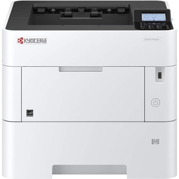 Kyocera ECOSYS P3155dn Monochrome Laser Printer – 57 ppm B/W, Duplex, Network, 600 × 600 / 1200 dpi, 2 Trays, P/N: 1102TR2US0