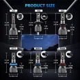 thumbnail image 2 of 2pcs Led Auto Faros A6 9006 Hb4 9005 Hb3 H1 H8 H9 H11 6500k, 2 of 8
