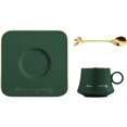 thumbnail image 1 of Green,Ceramic Cappuccino Cup Set Coffee Cup with Saucer Spoon Suitable for Latte Milk Fruit Tea Tableware Multicolor, 1 of 1