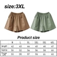 thumbnail image 2 of 2 pantalones cortos casuales sólidos con cintura elástica para mujer con bolsillos, pantalones cortos de playa de verano, 2 of 6