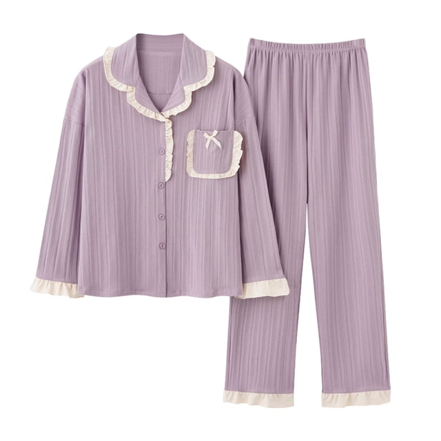 Guardoinrt Cotton Comfortable Fit Ladies Short Pyjamas Set - Flattering And Various Colors Sexy Soft Ladies Short Pyjamas Sets B6804 XL,1 1Set