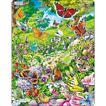 Larsen Happy Forest 42 Piece Kids Jigsaw Puzzle – Woodland Animal Educational Puzzle