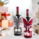 thumbnail image 4 of Funda navideña para botellas de vino - diseño de pompones tejidos en rojo, decoración festiva para hogar y restaurantes, 4 of 6