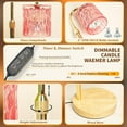 thumbnail image 3 of HomWamee Pink Dimmable Candle Warmer Lamp with Timer & Adjustable Height, 3 of 7