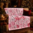 thumbnail image 3 of My Merry Era Christmas Theme, Festive Holiday Scene, Warm Flannel Blanket for Living Room and Family Room with Detailed Artwork, Art Lovers Christmas Gift, Festive Home Decor, 3 of 9