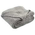 thumbnail image 2 of SAFAVIEH Cozy Knit Geometric Throw, 50" x 60", Medium Grey/Light Grey, 2 of 2