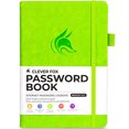 thumbnail image 1 of Libro contras. Clever Fox con pestañas. Organizador de direcciones web y contras. Libro registro con pestañas alfabéticas. Cuaderno medio guardar contras de ordenador y sitios web (verde), 1 of 3