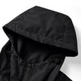 thumbnail image 4 of RYDCOT Men's Jacket Waterproof Lightweight Solid Color Long Sleeved Half Zipper Jacket for Hiking and Running Black, 4 of 9