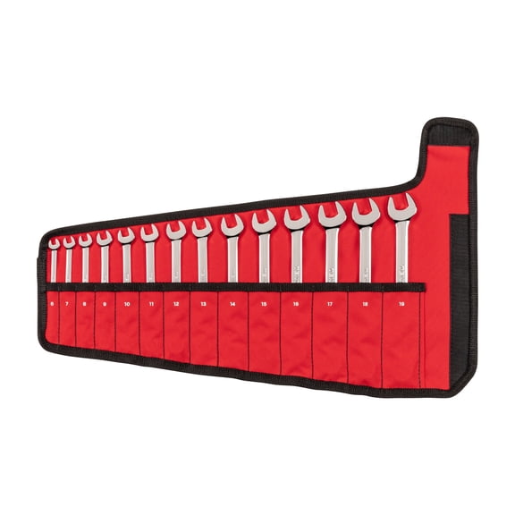 TEKTON Combination Wrench Set with Pouch, 14-Piece (6-19 mm) | WCB94201