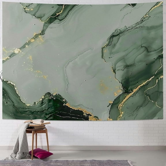 Creowell Abstract Marble Texture Tapestry Wall Hanging Tapestries Sage Green Aesthetic Tapestry for Bedroom Living Room Dorm College Boys Girls Room Wall Art Decor Funny Decorative Backdrop 40x30inch
