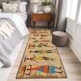 thumbnail image 6 of Brown Boho Hallway Runner Rug 2x6 Washable Non Slip Kitchen Runner Rug for Bedside Bathroom Farmhouse Vintage Ethnic African Women Indoor Floor Carpet Area Rugs for Living Room Bedroom Office, 6 of 9