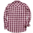 thumbnail image 3 of Dubinik® Mens Flannel Shirts Long Sleeve Pearl Snap Buttons Western Cowboy Vintage Work Casual With Pockets Plaid Shirt, 3 of 8