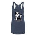 thumbnail image 2 of If It's Not a Border Collie It's Just a Dog Gift | Womens Dog Lover Premium Tri-Blend Racerback Tank Top, Vintage Navy, Medium, 2 of 3