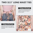 thumbnail image 6 of Pioneer Flower Floral Print Pattern Apron-Garden Aprons for Women with Pockets-Cotton Linen Waterproof Kitchen Cooking Gardening Aprons Adjustable for Kitchen,Cooking,BBQ and Salon 33x27 Inch, 6 of 7