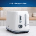 thumbnail image 3 of Palanca de control rápido Toaster Oster Retro de 2 cortes, color blanco, 3 of 5