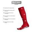 thumbnail image 2 of adidas Icon Over The Calf Baseball/Softball Socks (Red, XS), 2 of 7