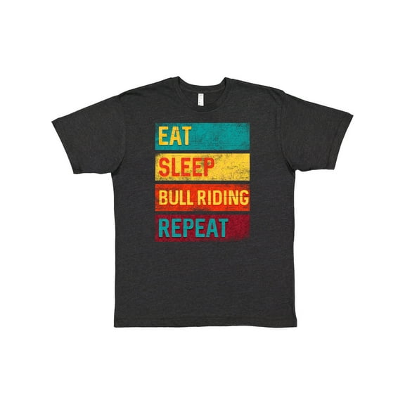 Inktastic Bull Riding Rodeo Eat Sleep Bull Riding Repeat T-Shirt