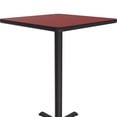 thumbnail image 4 of Bar Stool/Standing Height High Pressure Cafe and Breakroom Table - Red - 24"L x 24"W - Square, 4 of 5