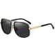 thumbnail image 3 of Vintage Square Sunglasses Adult Fashion Metal Frame Gradient Sunglasses Adult Brand Designer Shades Mirror Driving Glasses (gold double gray), 3 of 4