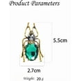thumbnail image 6 of Rhinestone Beetle Animal Brooch Pin for Women Unisex Antique Gold-Toned Creative Fashion Crystal Bee Insect Brooches Lapel Pins Dainty Dress Accessories Vintage Art Decor Halloween Jewelry, 6 of 6