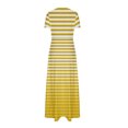 thumbnail image 2 of Vestido Corto de Verano de la Moda de las Mujeres Impreso de Manga Corta Cuello Redondo Tobillo de Longitud Vestido Casual, 2 of 7