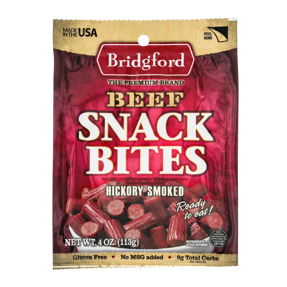 Bridgford Beef Snack Bites Hickory Smoked, 4.0 OZ