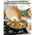 thumbnail image 5 of Cooks Standard Hard Anodized Nonstick Frying Pan, 8-inch Ceramic Non Stick Skillet, Induction Cookware Egg Omelette Pan, Oven Safe, Black & Apricot, 5 of 7